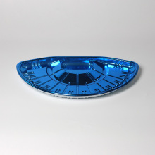 Japanese Blue Fan-Shaped Disposable Plastic Tray for Unagi Sushi