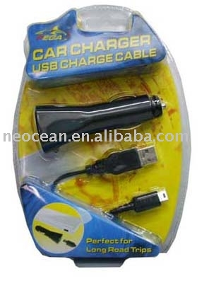 Car Charger and USB Charge Cable for NDS lite