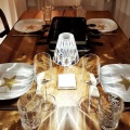 Candeeiro de mesa LED de cristal de luxo