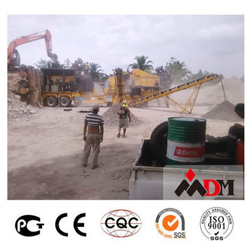 New design portable mounted primary crusher in the bauxite quarry plant peru