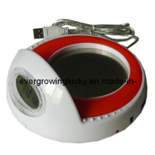 Multi-Function USB Cup Warmer with LCD Clock