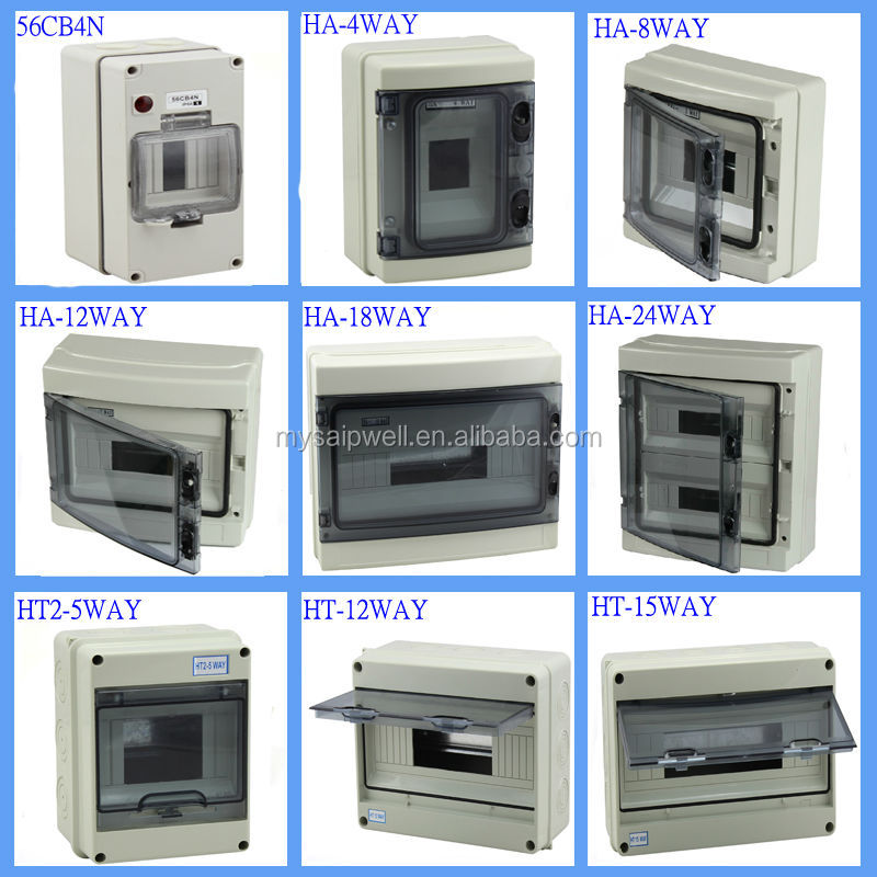 SAIP/SAIPWELL 32 way 390*500*85mm IP66 Modular Plastic Mcb Enclosure Distribution Box