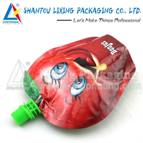 LIXING PACKAGING plastic liquid spout pouch, plastic liquid spout bag, plastic liquid pouch with spout