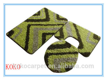 machine made toilet 3 pieces decorative bathroom rugs sets