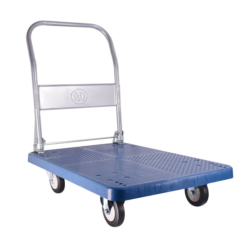 Chariot de marché pliable bleu