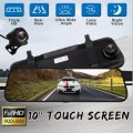 شاشة تعمل باللمس 1080p Dash Cam Car DVR 10 "