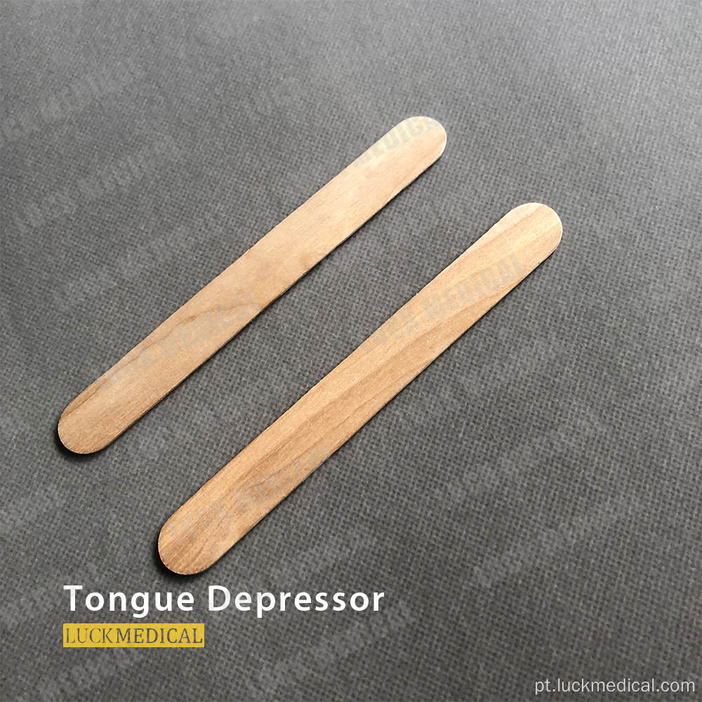 Depressor de língua de madeira descartável ecológico