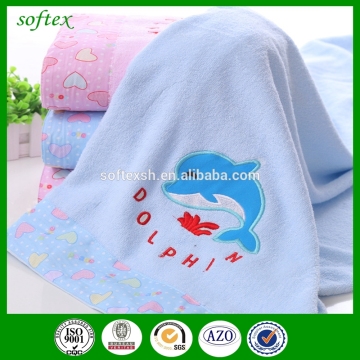 chinese applique embroidery dolphin bath towel beach towel