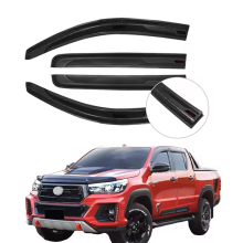 KQD Brand 3D Carbon Door Visors for Toyota Hilux Revo 2021-2022