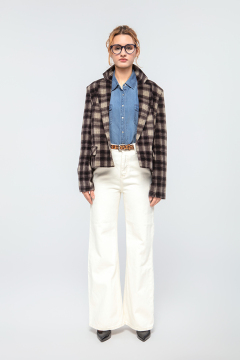 Women's Classic Retro Plaid Short Jacket