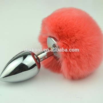 N026/Mini Sexy Tail Anal Plug Sex Toys Metal Rabbit Tail Anal butt Plug