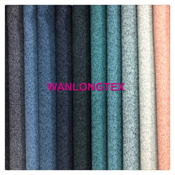 Wool like velvet fabric with backing for sofa