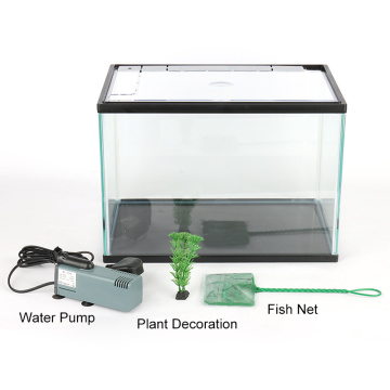 Heto Aquarium Kit Fish Tank avec pompe à filtre, filet de pêche inclus