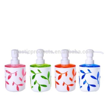 Colorful leaves style bathroom accessories soap dispenser for gifts