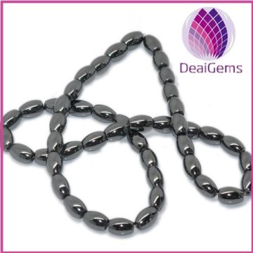 wholesale 6x9mm black oval hematite beads