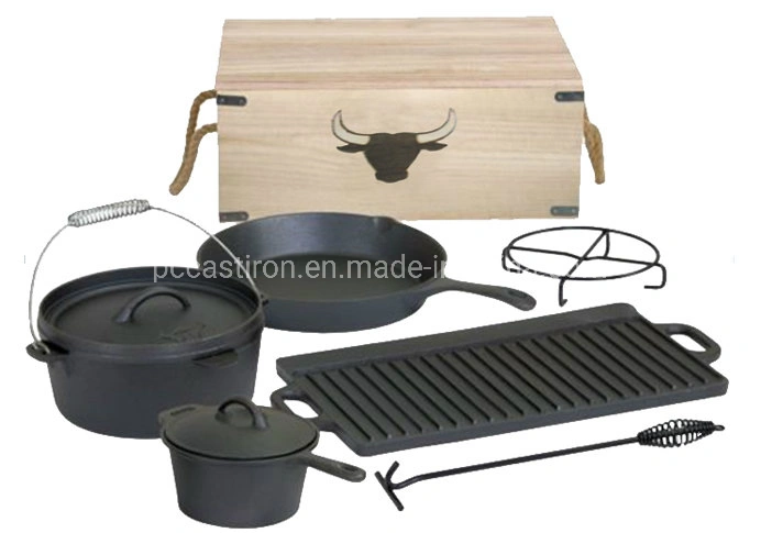 11PCS Cast Iron Ducth Oven Set BBQ Set Outdoor Camping Set