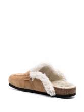 Shearling-lined Suede Cork Sandals