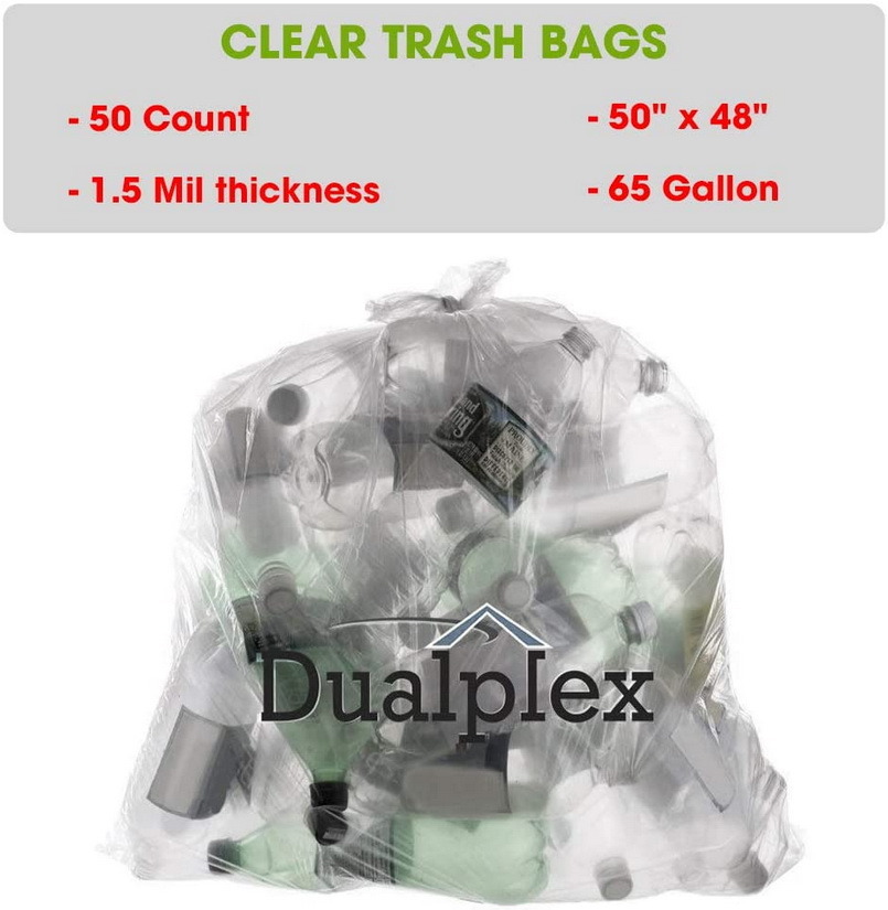 Small Gallon Trash Dustbin Recycling Kitchen Febreze Garbage Bags Clear