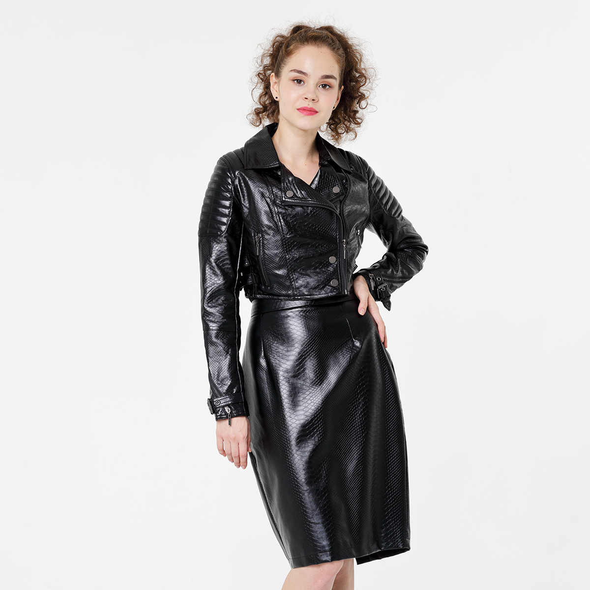 Factory Wholesale Vegan Leather and Shearing Coat Factory Wholesale Vegan Leather and Shearing Coat