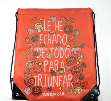 heavy duty printing cute polyester cinch bag