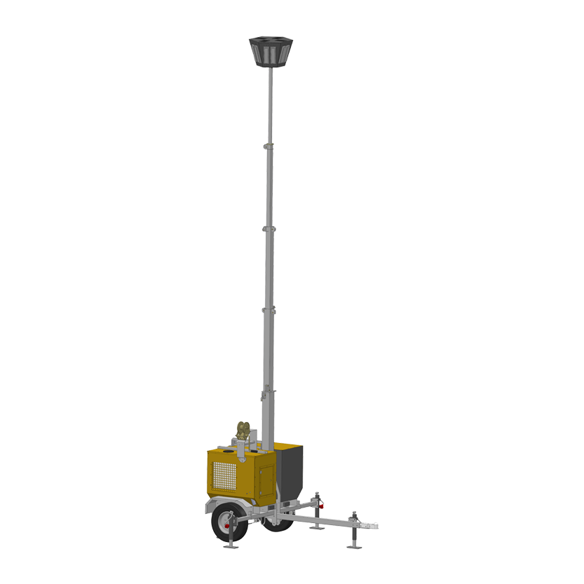 mobile telescopic mast led light tower