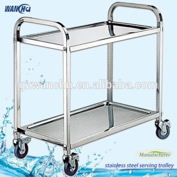 Double Layers Steel Cart,Stainless Steel Surgical Instrument Trolley Cart