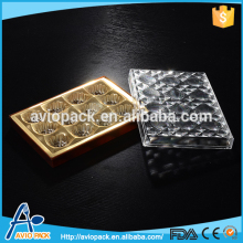 Hot selling exquisite gift clear plastic empty box for chocolate