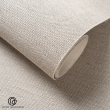 Handcrafted Linen Wallpaper in Natural Light Beige
