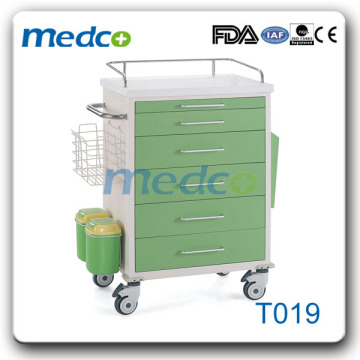 T019 medical emergency trolley medical instruments ABS trolley