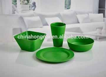 4pcs bamboo fiber dinnerware set