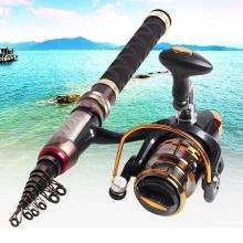 Mini Portable Travel Fishing Tackle Telescopic Fishing Rod and Reel Combo Sets