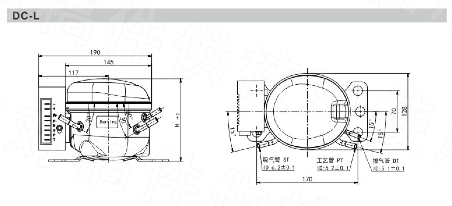 Refrigeration Heat Exchange Spare Parts DC 12/24V Fridgr Refrigerator Refrigeration Compressor QDZH25G