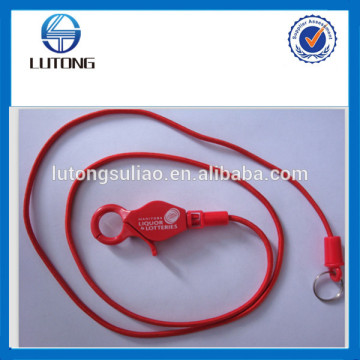 red elastic cord with plastics clip
