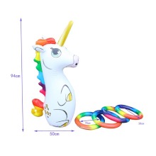 Inflatable Unicorn Pool Ring Toss Permainan Inflatable Toys