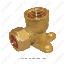Longrun E06 High Quality Wallplate Elbow Female Brass Fitting
