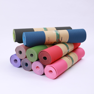 High Quality Custom Logo Thickened Strap Eco-Friendly Instructional Cork TPE Yoga Mat 6mm 10mm