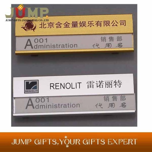 Best selling metal name badge,cheapest magnetic office reusable name badge