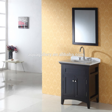 Transitional Oak Wood Single Sink Bath Vanity With Legs