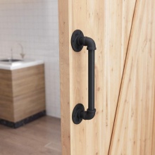 Pipe Barn Door Handle Black Rustic Handle Pull
