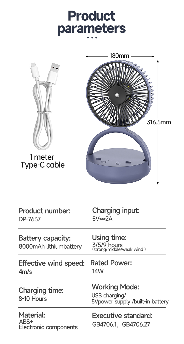 Rotating Folding Portable Mini Table Desk Rechargeable Fan-detail-8 Rotating Folding Portable Mini Table Desk Rechargeable Fan-detail-8