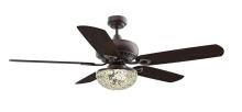 52 Inch 5 Reversible Blade Ceiling Fan with Chandeliers