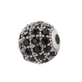 8mm Silver Plated Round Rondelle Crystal Rhinestone Spacer Beads for Jewellery DIY Making