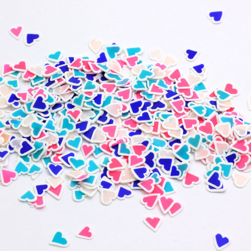 100g Valentine's Day Lovely Heart Slices Polymer Hot Clay Sprinkles for Phone Nail Art Decoration DIY Slim Filling Material