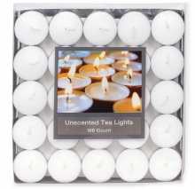 Unscented tea candles tea light 4hrs candle