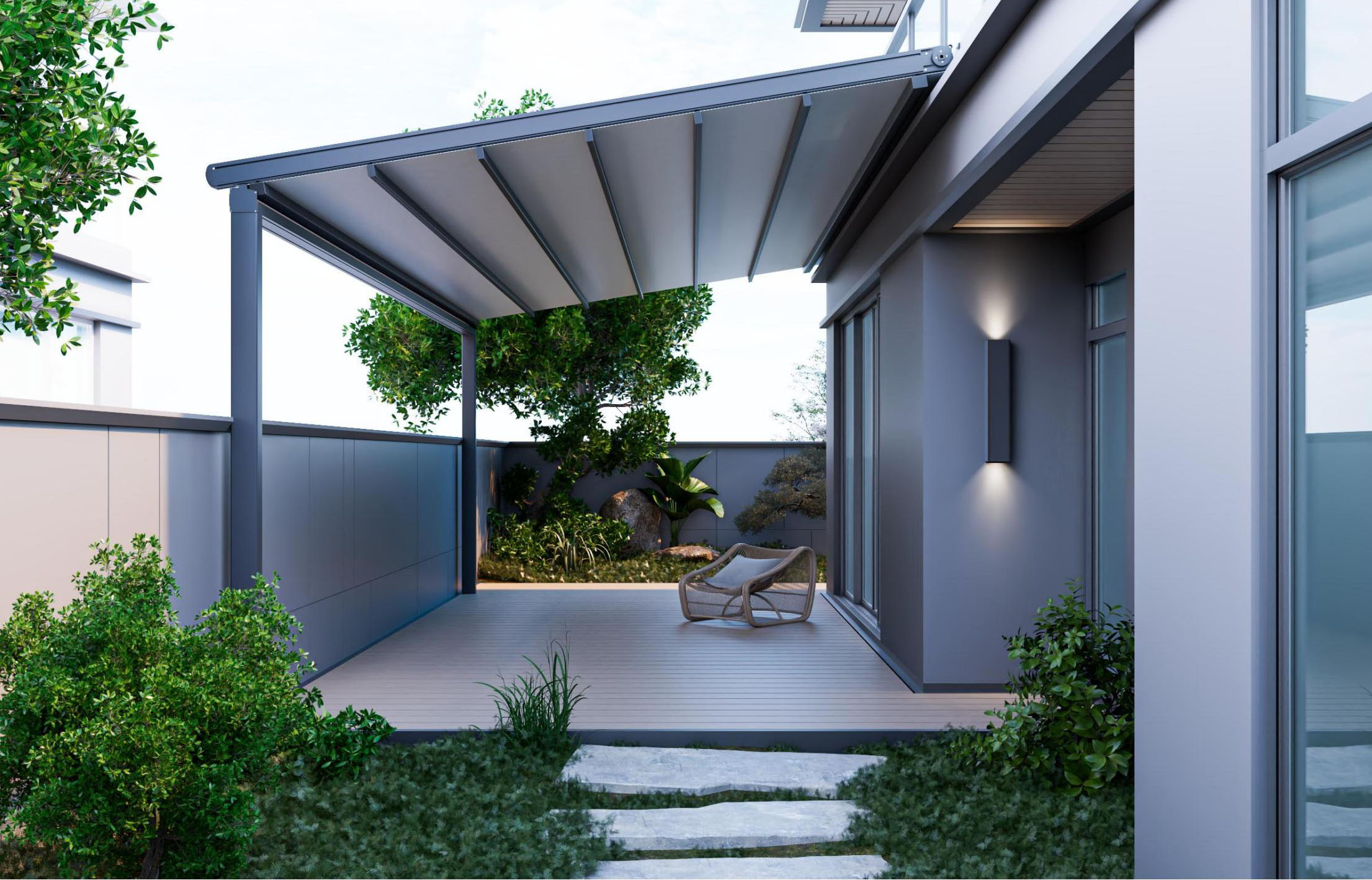 Katlanır PVC Pergola Günü Uygulaması