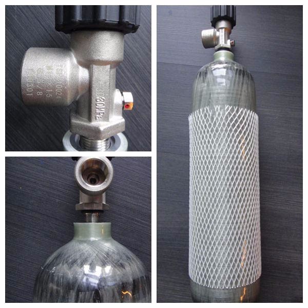 pcp airgun/rifle/airsoft 3L 6.8L 9L water capacity 4500psi carbon fiber composite air cylinder