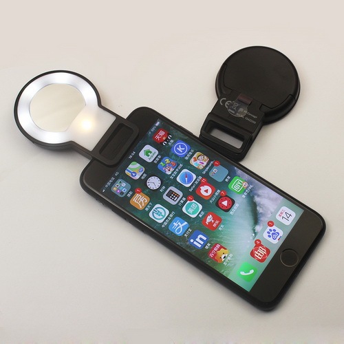 Telefone relativo à promoção do Selfie do diodo emissor de luz do espelho com o logotipo impresso