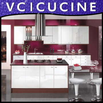 high gloss grey lacquer kitchen cabinet