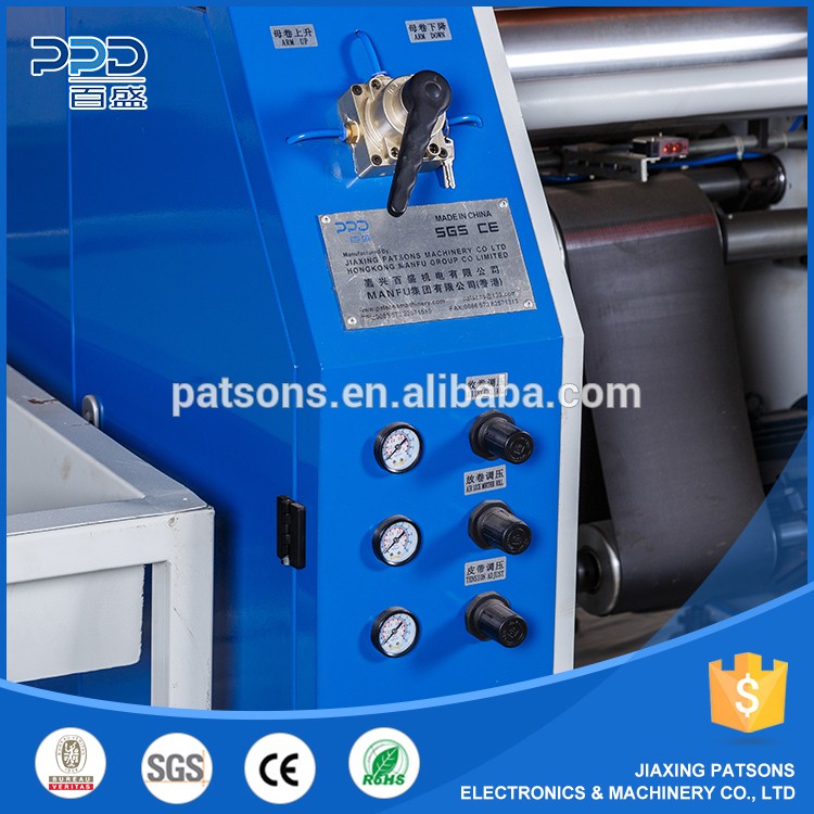 Latest Technology Automatic Electric 4KW Plastic PVC PE Cling Film Foil Rewinding Machine