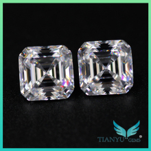 Wholesale Synthetic White 2.5 Carat Asscher Cut Cheapest Loose Moissanite Gem